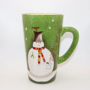 Sakura Snowman Tall Green Coffee/Tea Mug